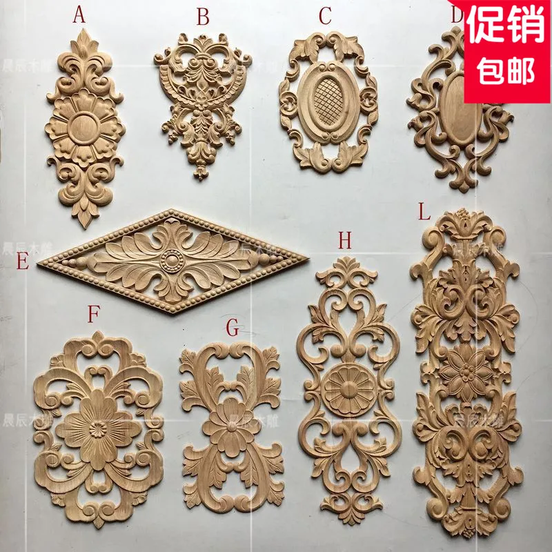 European Long Wooden Carving Door Flower Dresser Lique Long Wooden Carving Door Flower