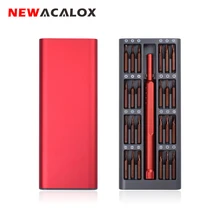 NEWACALOX 25 в 1 точных магнитных отверток мульти Портативный ручной инструмент Электронный набор инструментов для ремонта отвертка инструмент