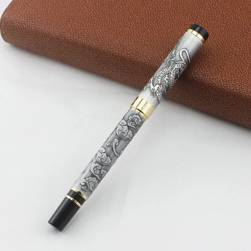 

Jinhao High Quality New Desige Ancient silver Flying Dragon Noblest Roller Ball Pen luxury writing gift pens