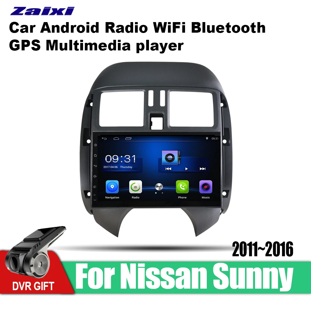 

ZaiXi car gps multimedia player For Nissan Sunny 2011~2016 car Android navigation raido video audio player stereo audio wifi
