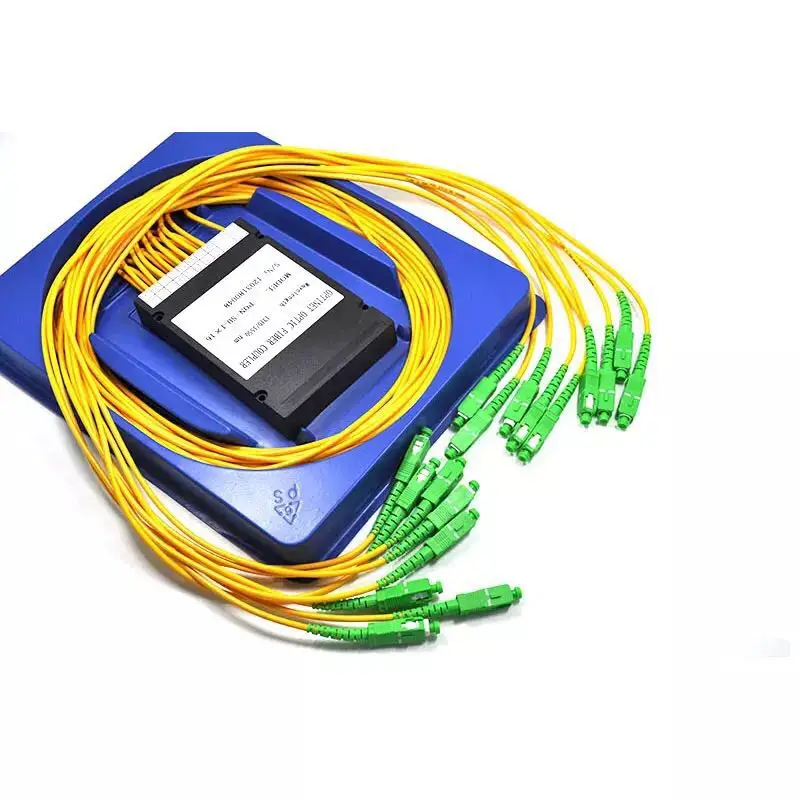 

SC APC 1x8 PLC Fiber optical splitter single mode with SC APC connector FTTH