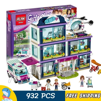 

932pcs Friends Heartlake City Hospital Nursery Ambulance 01039 Figure Building Blocks Girls Figure Toy Compatible With LagoING