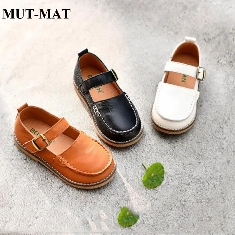 Sapatos de Couro Sapatas do Miúdo das Crianças Meninos e Meninas Macio e Flexível do Bebê Casuais Anti-slip Sapatos Mod. 109734