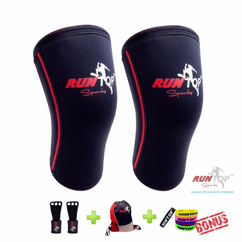 RUNTOP 7 mm Neoprene Knee Sleeves Crossfit Weight Lifting Powerlifting