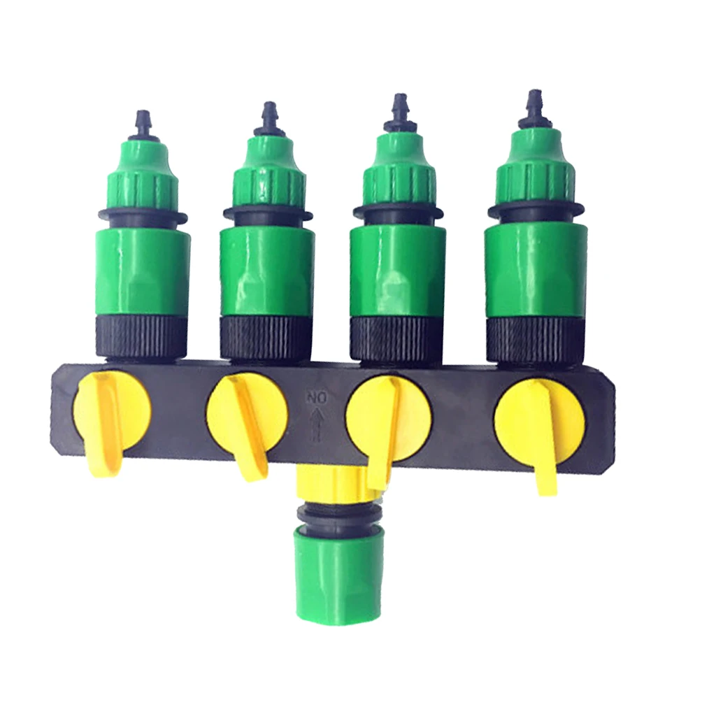 Coupling Adapter Drip Tape For Irrigation Hose Connector Connector Garden Irrigation Garden Tools 4 Way Outlets Water Drip Lock