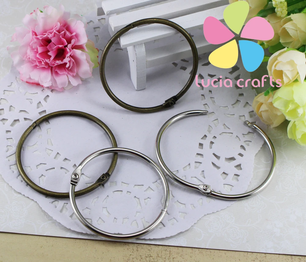 Распродажа Lucia crafts 19 мм/51 мм/63 мм серебристо бронзовое металлическое кольцо для