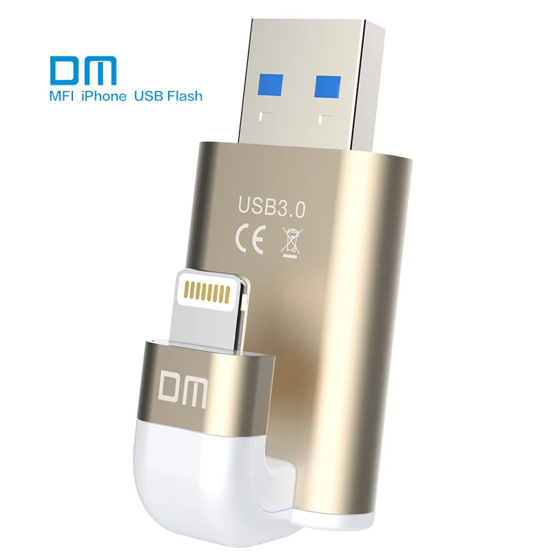 Free shipping DM APD003 USB3 0 32GB MFI usb flash drives for iphone for ipad external