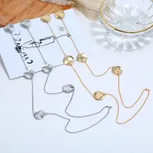 Европа и США новые модные серьги-гвоздики ожерелье на длинной цепочке, в стиле «хип-хоп» accessories4