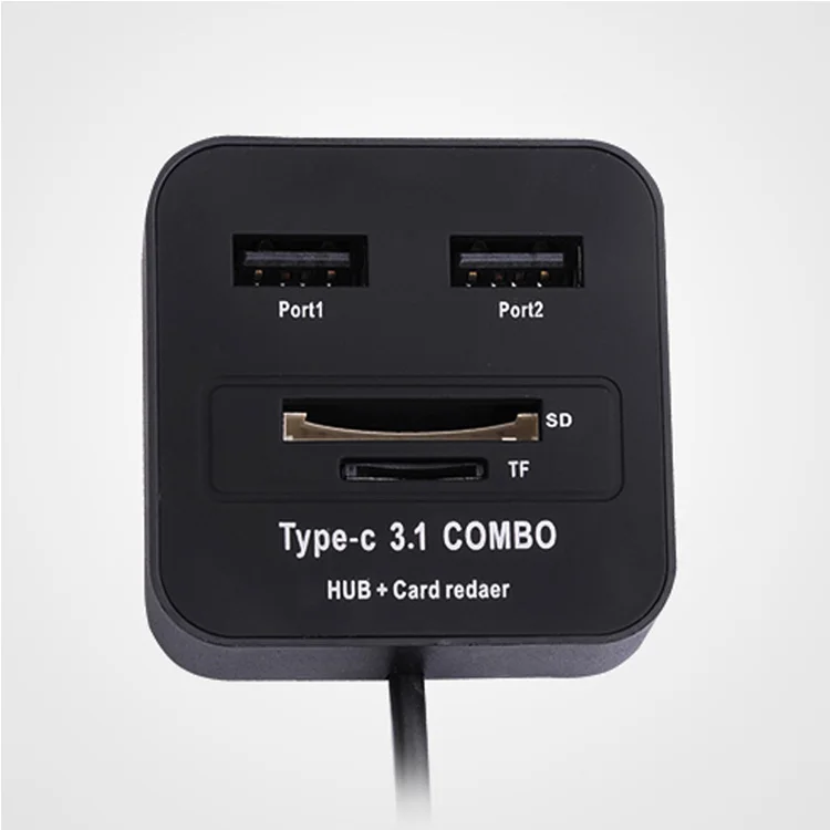 ULT Best Тип USB-C до 2 Порты USB2.0 концентратор с TF SD Card Reader Тип c cardreader комбо для нового MacBook Xiaomi 4C