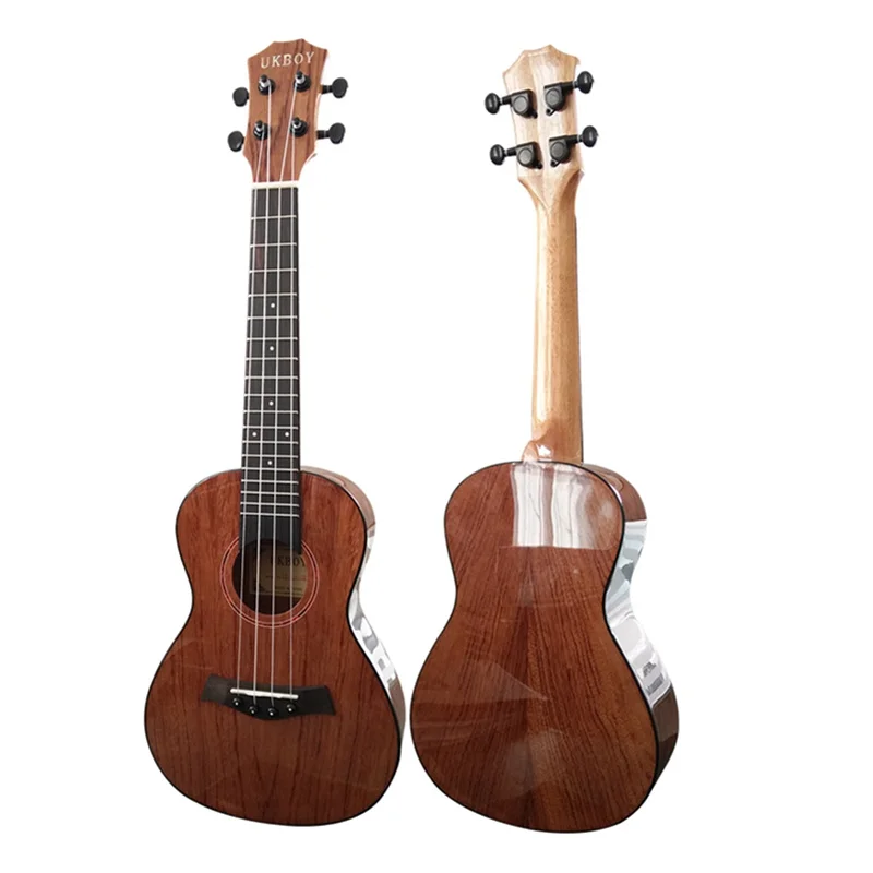 2" концертная Гавайская гитара палисандр Глянцевая Ukelele 4 Aquila нейлоновые струны Акустическая гитара обработка краев АБС-пластик 18 frets OX bone nut