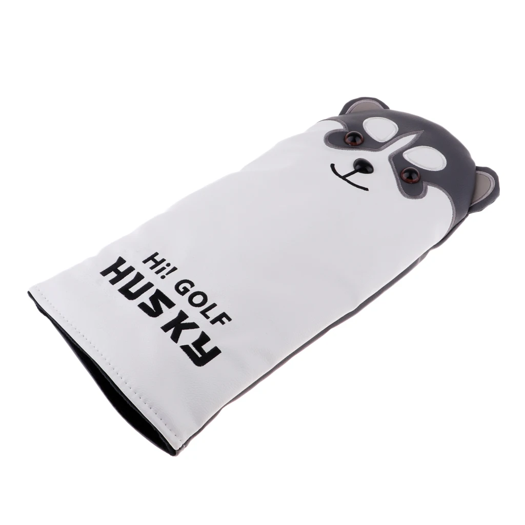 Golf Head Covers Headcover Driver Fairway Wood Covers Set with Dog Pattern