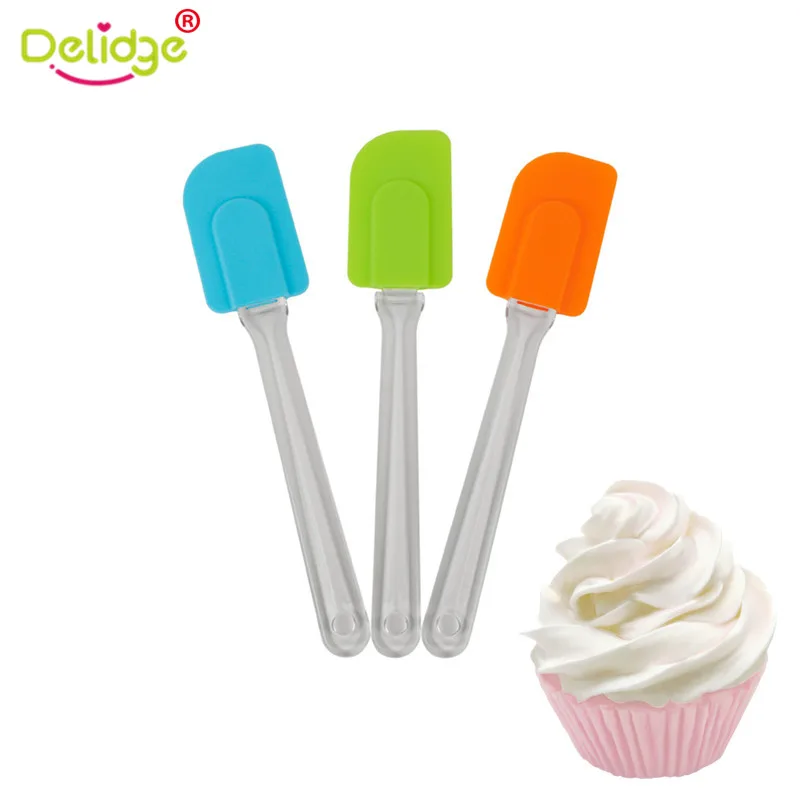 

Delidge 1 pc Silicone + Plastic Baking Spatulas Cake Cream Spatula Butter Mixing Baking Tool Batter Scraper Brush Cake Tool
