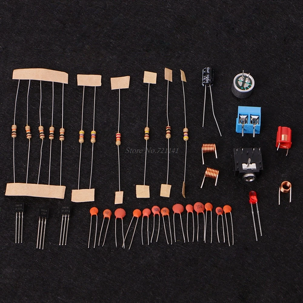 DIY Kit 88-108MHz FM Transmitter Modulation Wireless Microphone Suit 5-15mA