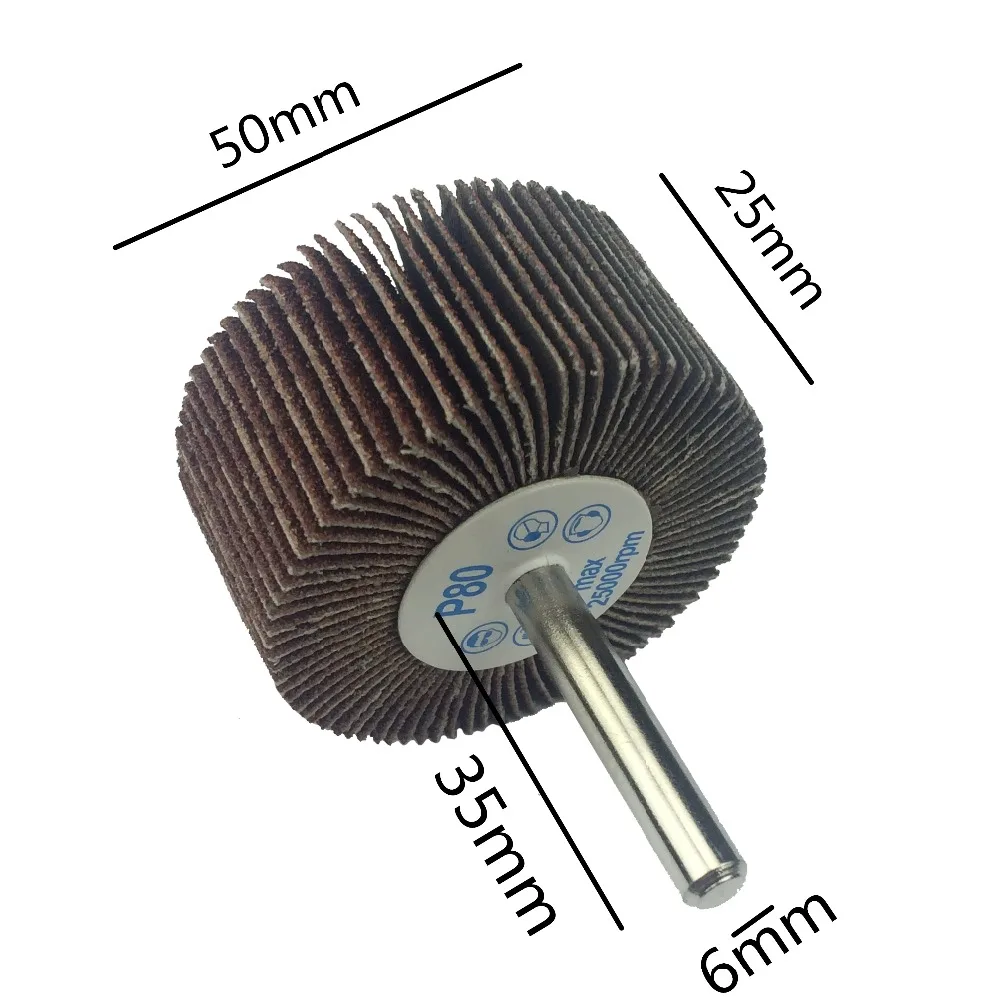 DIY Flap wheel 10pcs 50*25*6mm Polishing Wheels Rotary Sanding Cylinder