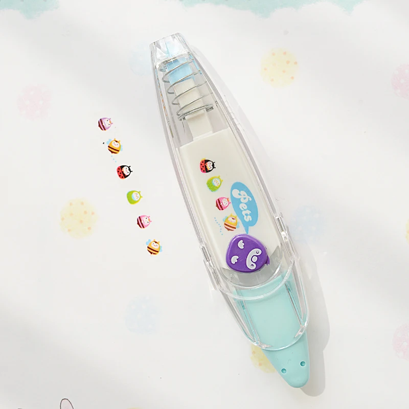 Cartoon Floral Sticker Tape Pen: Fun Kids Stationery Cartoon Floral Sticker Tape Pen: Fun Kids Stationery