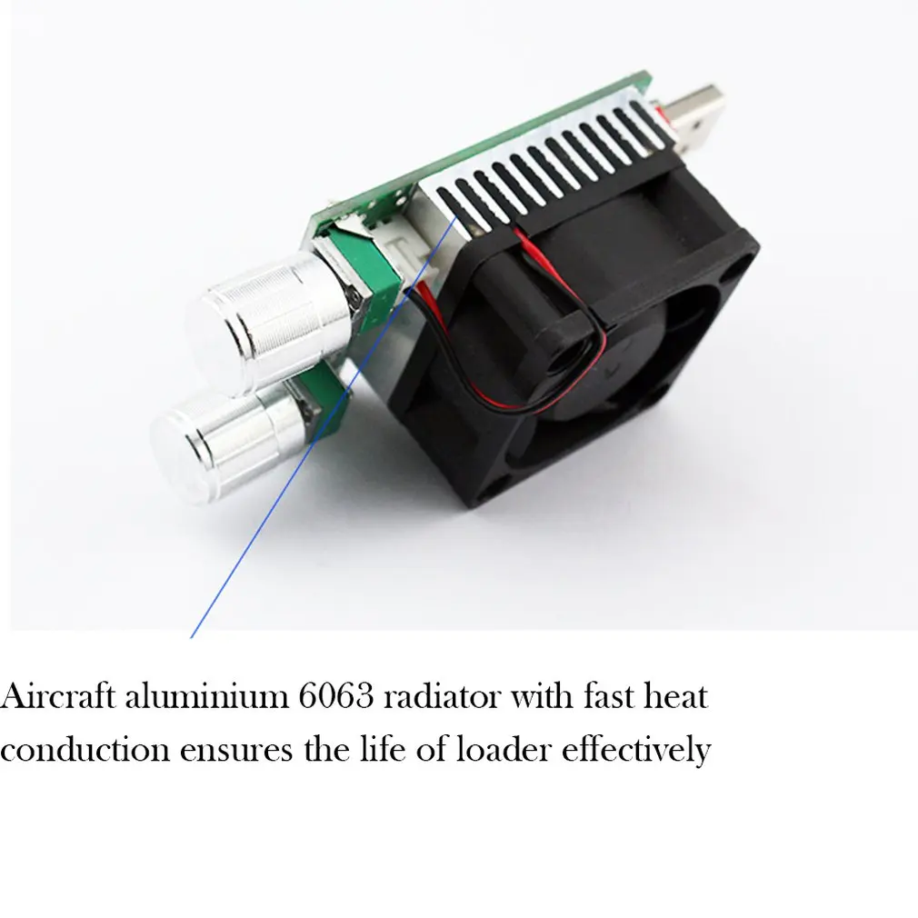 

35w Usb electronic load adjustable constant current aging resistor battery voltage capacity tester without display