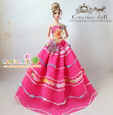 Модель на выбор, качественное свадебное платье, платье для моды, королевская кукла для Поппи Паркер, платье для куклы Барби - Цвет: 004