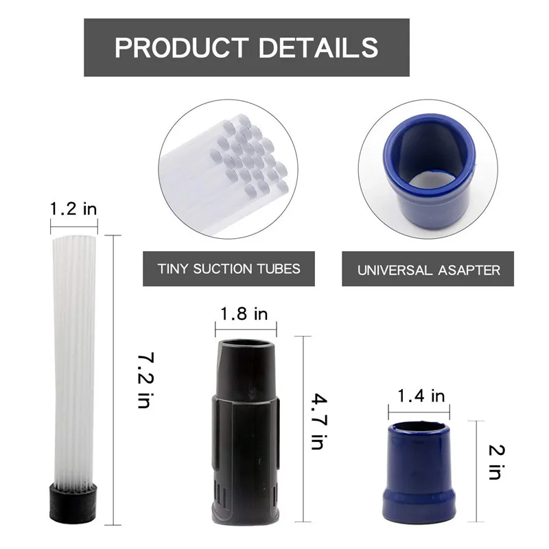Multifunction Vacuum Cleaner Straw Tubes Dust Dirt Brush Remover Portable Universal Vacuum Attachment Household Clean Tools - Image 2