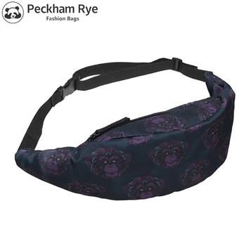 

Cute Monkey pattern waist bag men belt bag Fanny Packs bum 3D printing Unisex money travel Zipper phone Pouch Packs 2019