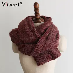 Осень-зима шарф шерсть мягкие удобные теплые унисекс шаль толстые и твердые Шарфы для женщин vm-l401