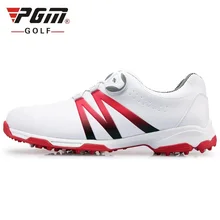 Новинка! Pgm обувь для гольфа мужская водонепроницаемая обувь вращающиеся винтовые шнурки тренировочные кроссовки мужская легкая Нескользящая обувь D0469