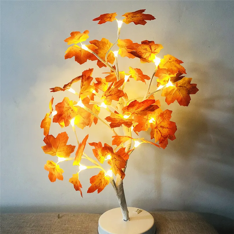 2019 new Maple Leaf Pot Light Blossom Desk Top Bonsai Tree Light With 24 LED Beads Decorations gift home decor #3J09 (4)