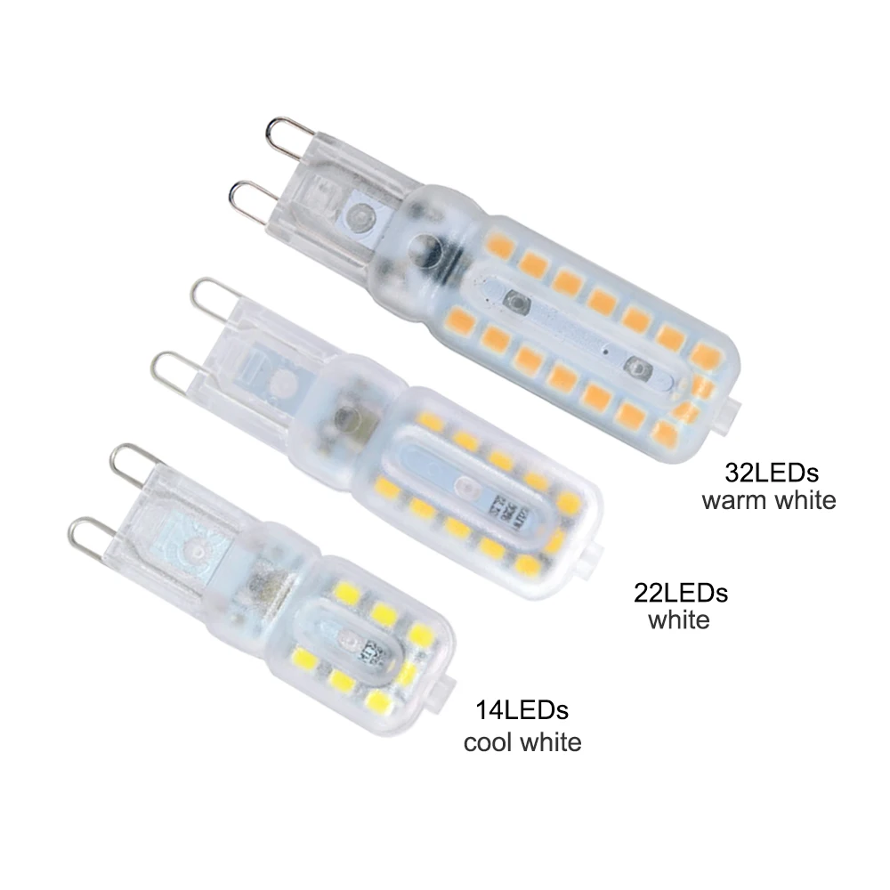Светодиодная мини лампа G9 220 В 110 SMD 2835 диммируемая светодиодная