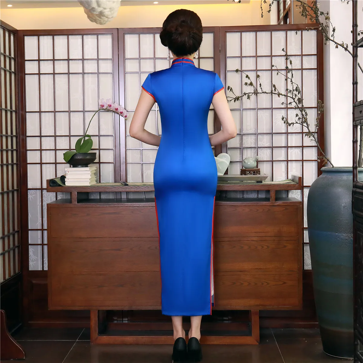 Шанхай история винтажное платье Ципао длинное шоу традиционное китайское Ципао платье для женщин