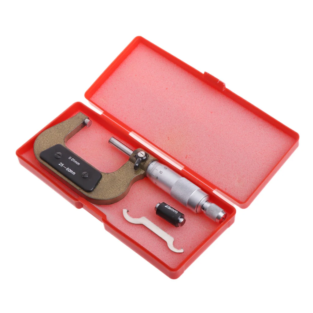 25 50mm Accuracy 0.01mm Outside Micrometer Caliper High Precision