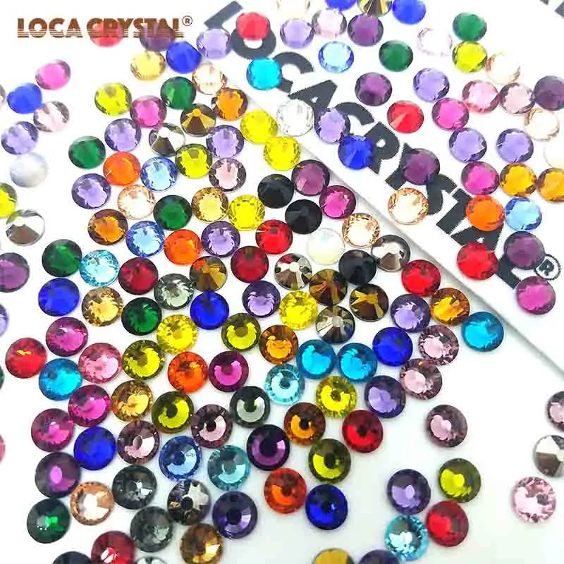 LT. COL. Topaz цветные украшения для дизайна ногтей Flatback Rhinestone Прямая продажа с фабрики