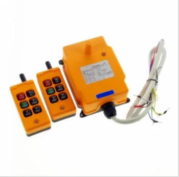 

HS-6 6 Keys 1 Speed 2 Transmitter + 1 Receiver Hoist Industrial Wireless Crane Truck Remote Control Push Button Switch