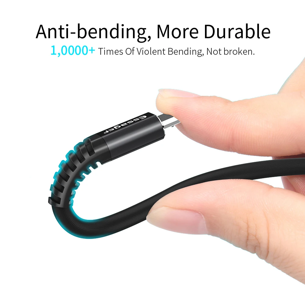 Essager Micro USB кабель 10 шт. оптовая продажа для samsung Xiaomi шнур 2.4A Быстрая зарядка 2 м 1