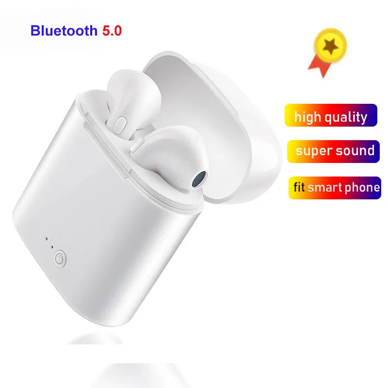 

Mini Wireless Bluetooth i7s Earphones In Ear Stereo Earbud Headset with Charging Box for Apple iPhone 7 auricular pk i11 tws
