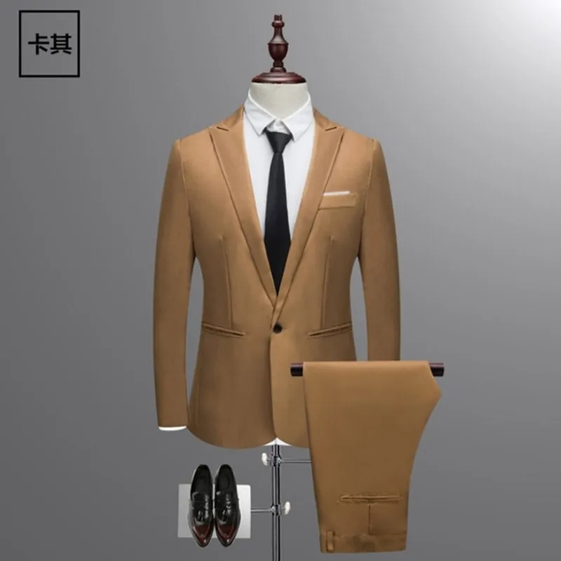 Customized new fashion men's clothing men's suit two-piece suit (jacket + pants) men's business formal suit ball party dress