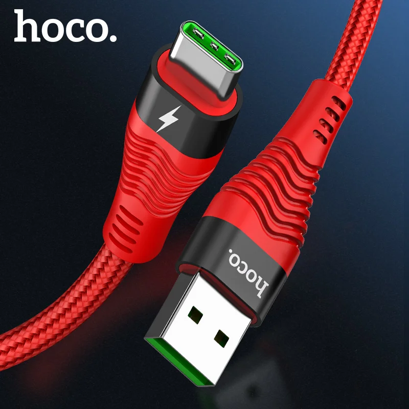 HOCO 5A USB C кабель Supercharge Type для Huawei Mate 20 P30 P20 Pro Lite быстрой зарядки Samsung S10 S9|Кабели
