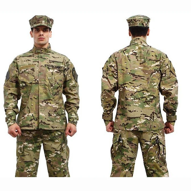 Камуфляж пустыня Военная Униформа камуфляж боевой охотничий костюм униформа тактическая камуфляжная форма пальто с длинными рукавами+ длинные штаны