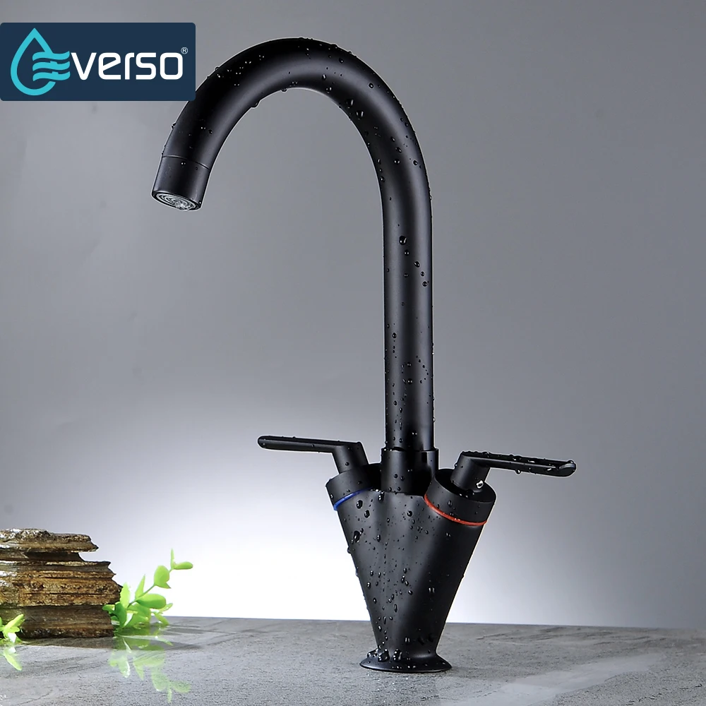 EVERSO кухонный кран для раковины Черный кухонный кран для питьевой воды кухонный смеситель кран Torneira