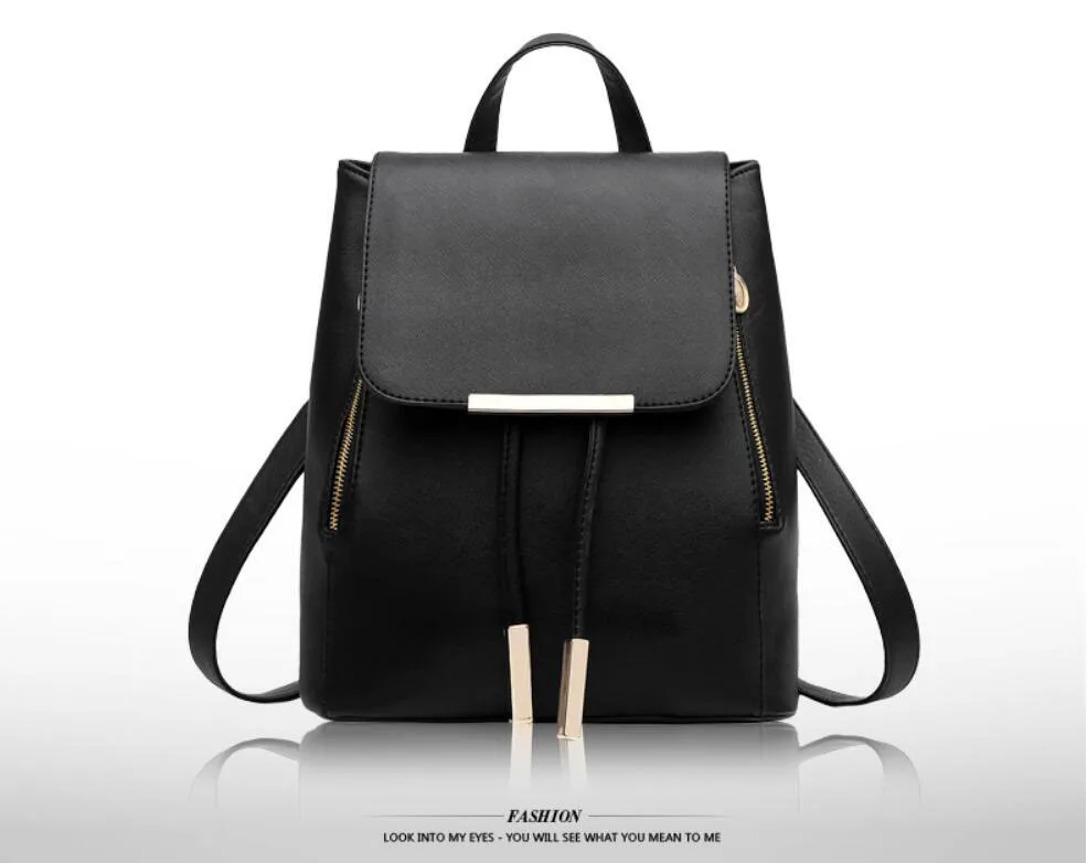 Ainvoev Bookbag Women Backpack Fashion Girls Leather Backpack Candy Color Teenage School bag Mochila High Quality Satchel