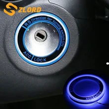 Zlord автомобильное светодиодное зажигание украшение с кольцом для ключей наклейка автомобиля для Ford New Fiesta MK7 Ecosport 2012- аксессуары