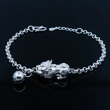 

1pcs silver Lucky bead bracelet PI xiu bracelet for female