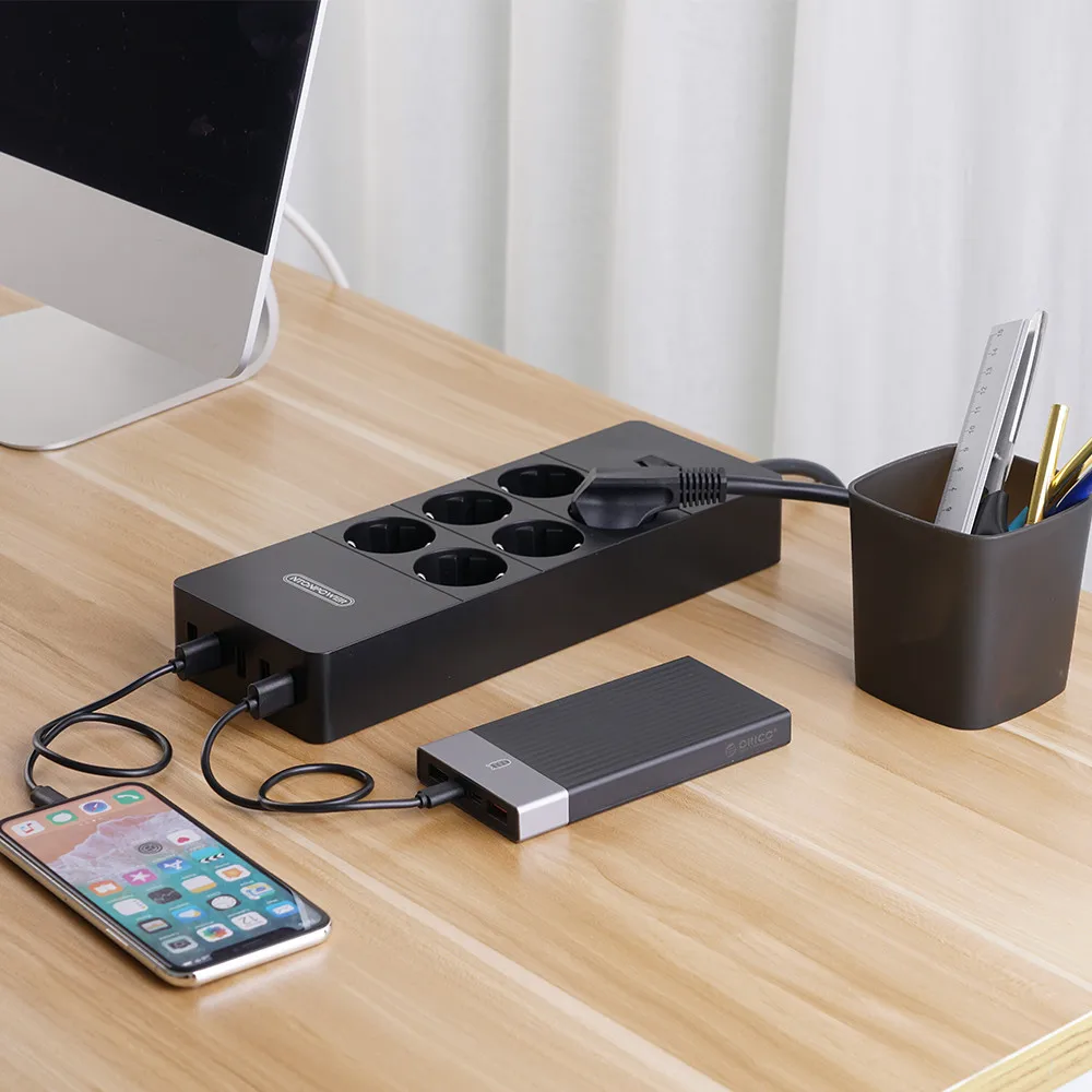 NTON POWER Smart Power Strip Защита от перенапряжения 4/6/8 розетки 4 USB порта штепсельная вилка