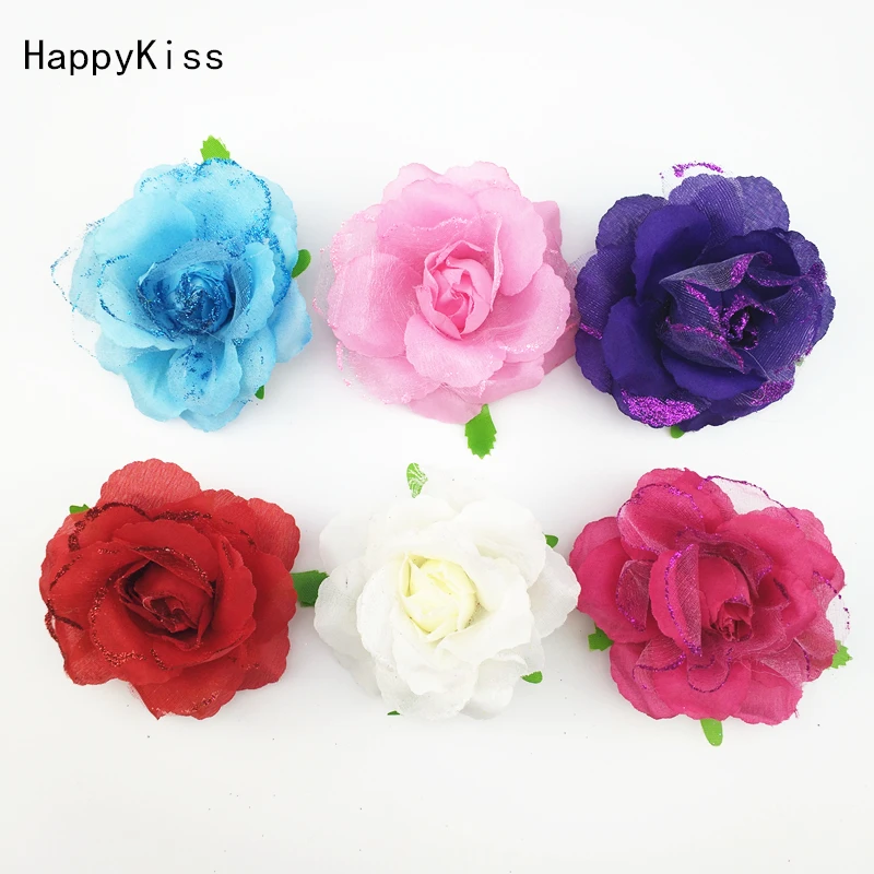 HappyKiss 1 шт. 6 цветов Высококачественная заколка для волос из ткани с цветами