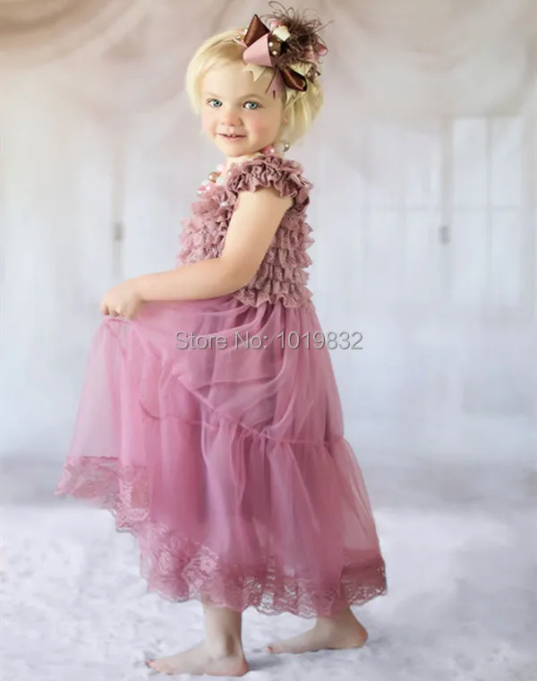 dusty rose children's dress