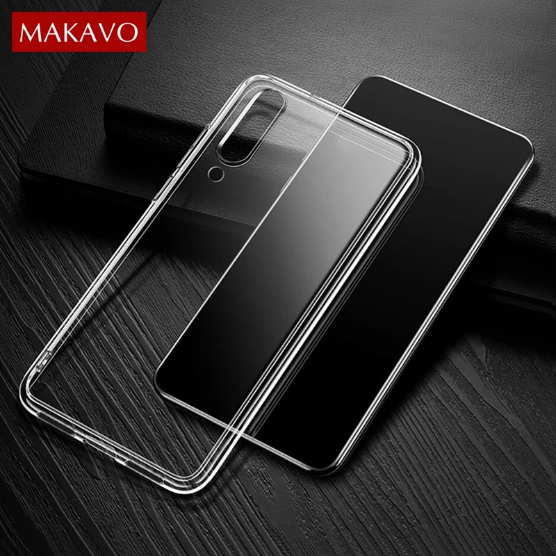 Чехол Makavo для Xiaomi Mi A3 тонкий прозрачный силиконовый мягкий ТПУ чехол накладка