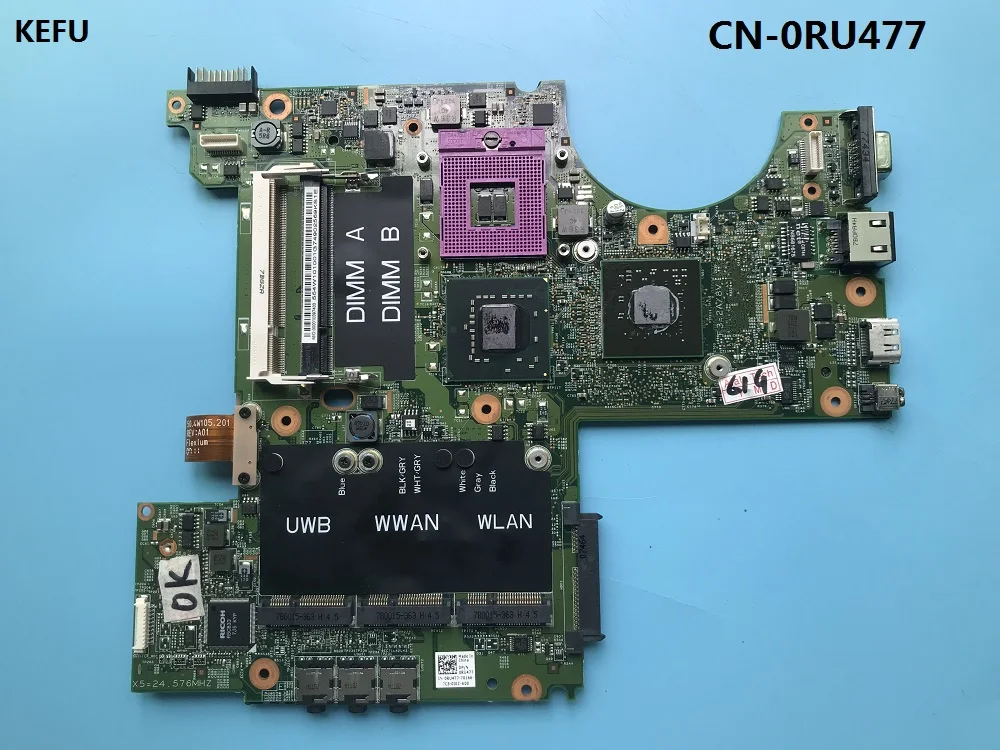 KEFU материнская плата CN 0RU477 подходит для DELL XPS M1530 ноутбука RU477 G84 601 A2 256M 100%