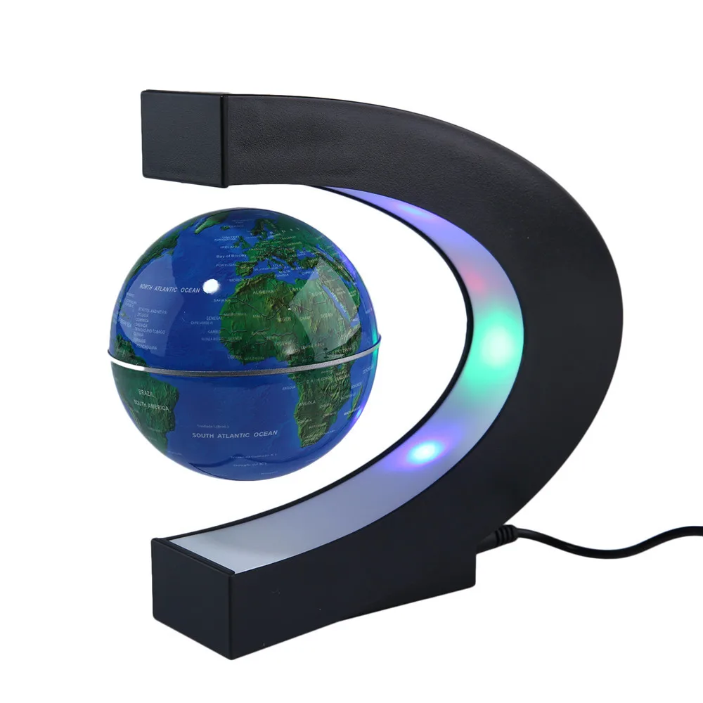 

Magnetic levitation Globe World Map LED Lights Floating Tellurion Floating With EU/US/UK/AU Plug For Office Desk Home Decor