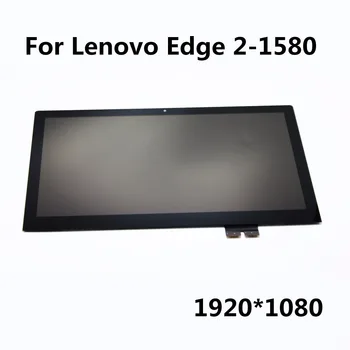 

15.6''LCD Laptop Touch Screen Digitizer Assembly+Bezel 2-in-1 Display For Lenovo Edge 2-1580 80QF0005US 80QF0004US LP156WF6 SPK1