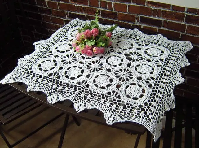 

Handmade vintage look Crocheted placemat/ runner/Doilies