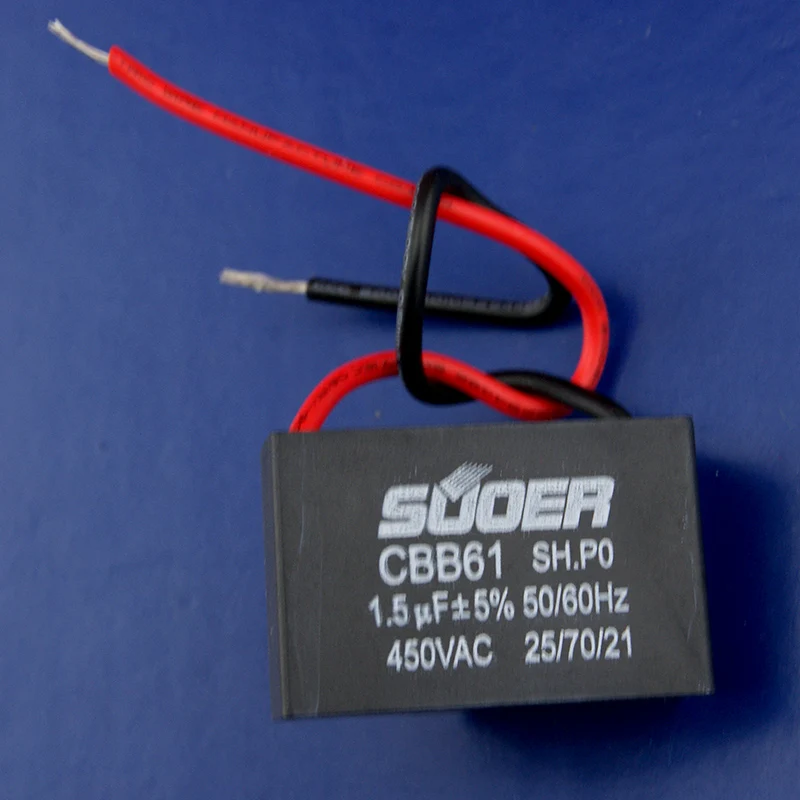 Cbb61 450v 1.5uf fan capacitor electric fan capacitor sorrell Air