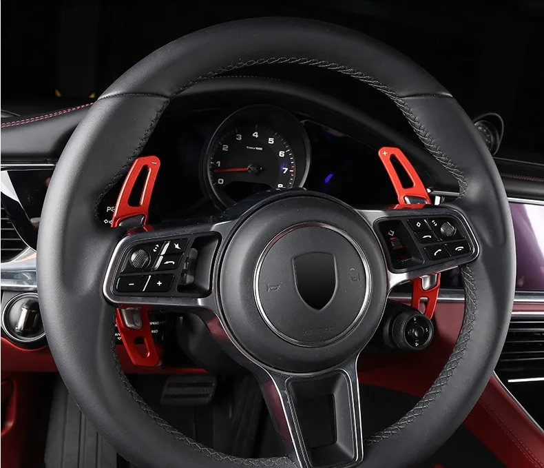 

3 colors Car Steering Wheel Paddle Shift Paddle Shifter DSG Car-styling For Porsche Macan 911 718 991 Cayman 981 etc Accessories